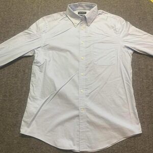 Lauren Ralph Lauren Dress Shirt Mens Large 16 32/33 Regular Fit Stretch Blue